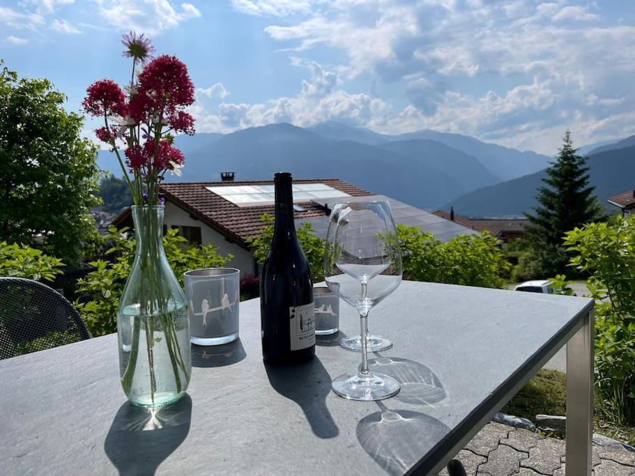 Wohnung Mit Fantastischer Aussicht Trin Zewnętrze zdjęcie